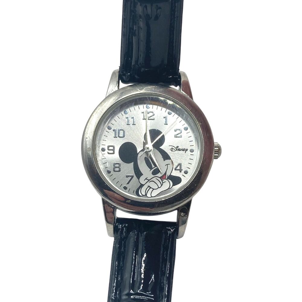 VTG Disney Mickey Mouse MK1042 Women's Watch - New Battery - New Leather Strap